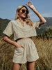 2023 Summer Two Piece Set Tracksuit Casual Outfit Suits Women Shirt Blouse Tops Cotton Linen Short Pants 2 Piece Sets Clothes