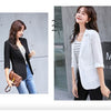 2023 Summer White Blazer Mujer Pure Color Women's Jacket Korean Small Business Suit Slim Thin Casual Coat Блейзеры
