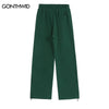 2023 Sweatpants Streetwear Men Hip Hop Vintage Embroidery Casual Baggy Sweat Pants Harajuku Loose Trousers Green Black