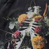 2023 T-Shirt Streetwear Men Hip Hop Floral Skull Skeleton Print Long Sleeve Tshirt Harajuku Casual Cotton Distressed Wash Shirts