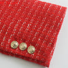 2023 Vintage Women's Red Textured Double Breasted Suit Lapel Office Long Sleeve Blazer Chic Button Up Top