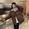 2023 Winter Down Padded Jacket Women Loose Stand-up Collar Short Padded Jacket Tide Thickened Bread Jacket