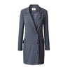 2023 Women Blazer Dress Spring Office Ladies Suit Double Breasted Button Long Sleeve Mini Dress Autumn Blazers Female