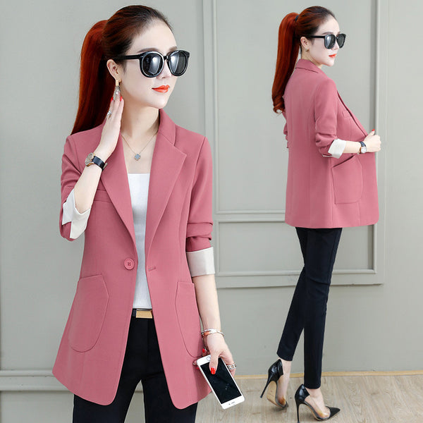 2023 Women Blazer Jacket Black Casual Suit Spring Jacket Single Button Office Jacket Business Outwear Ladies Suit Female Tops
