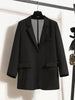 2023 Women Blazer Spring Autumn Blazers Lady Casual Suit Pockets Jackets Coat Loose Black Green Women Blazer Thin Jackets Femme