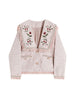 2023 Women Pink Long Sleeve Blazers French Style Chic Design Embroidery Weave Suit Baggy Ladies Tops Jackets Coat Feamle