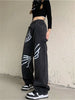 2023 Women Punk Skull Emo Jeans Loose Korean Cargo Pants Harajuku Print Hip Hop Wide Leg Egirl Retro Streetwear Y2k Denim Pants