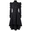 2023 Women Vintage Coat Steampunk Long Coat Gothic Overcoat Ladies Retro Jacket Emo Gothic Grunge Femme Solid Slim Outerwear