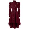 2023 Women Vintage Coat Steampunk Long Coat Gothic Overcoat Ladies Retro Jacket Emo Gothic Grunge Femme Solid Slim Outerwear