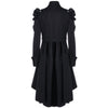 2023 Women Vintage Coat Steampunk Long Coat Gothic Overcoat Ladies Retro Jacket Emo Gothic Grunge Femme Solid Slim Outerwear