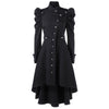 2023 Women Vintage Coat Steampunk Long Coat Gothic Overcoat Ladies Retro Jacket Emo Gothic Grunge Femme Solid Slim Outerwear