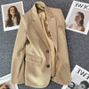 2023 Women's Korean Casual Professional Long Sleeve Double Breasted Temperament Elegant Loose Top Jacket