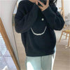 2023 Y2K Sweet Sweater Women's Lazy Autumn Winter Outerwear Kawaii Casual Sweater Loose Korean Style Cute College Top