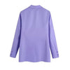 2023 ZA Women Light Purple Double Breasted Casual High Street Long Sleeve Jacket + Belt Decoration Slim Mini Skirts0
