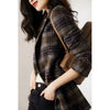 2023 autumn Wool Coat Retro British Style Modern Plaid Jackets Slim Waist Woolen Suit Jacket Lining Spring Blazer Female Out
