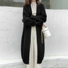2023 autumn and winter V-Neck long cardigan solid color coat women's cashmere cardigan thick sweater Korean casual cas