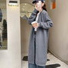 2023 autumn and winter V-Neck long cardigan solid color coat women's cashmere cardigan thick sweater Korean casual cas