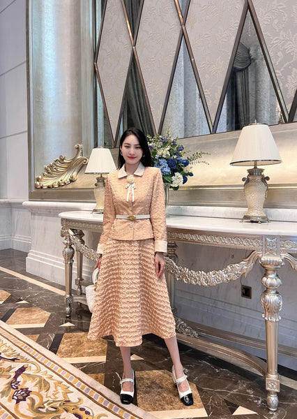 2023 autumn and winter women's clothing styles CoatMid-length dress set 0909