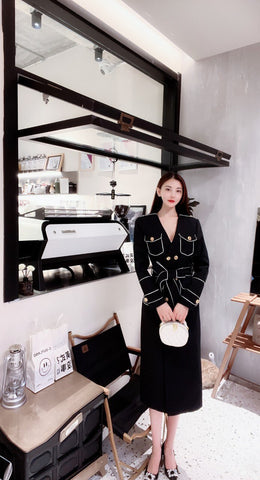 2023 autumn and winter women's clothing styles Short Suit Coat High Waist Skinny Pants Suit 0907