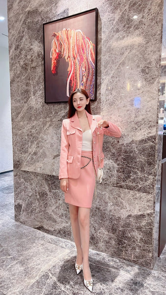 2023 autumn and winter women's clothing styles Skirt Suit 0922