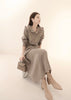 2023 autumn and winter women's clothing styles Tree Fungus-like Lacework Pleated Skirt Knitting Suit 1013