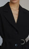 2023 autumn women black blazer dress belted blazer dresses
