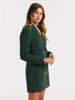 2023 slim ol solid color casual double breasted medium length suit coat dress