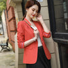 2023 spring blazers for women elegant stylish green short coats one button office lady suit blazer women slim jacket women tops