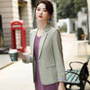 2023 spring blazers for women elegant stylish green short coats one button office lady suit blazer women slim jacket women tops