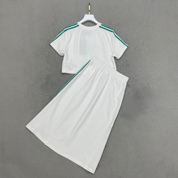 2023 summer brand leisure sports style small flying sleeve vest top short skirt age-reducing suit