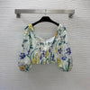 2023 summer style, temperament sexy print, sweet and gentle style, two-piece waist skirt