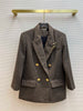 2023FW Autumn Women  50% Wool Double Breasted Blazer Female Chic Coat Outerwear Tclai 8.16