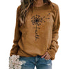 2023Sweatshirts Women Long Sleeve Top Autumn Stars Print O-neck Casual Female Sweatshirt Loose Hoodies Datura Letter