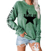 2023Sweatshirts Women Long Sleeve Top Autumn Stars Print O-neck Casual Female Sweatshirt Loose Hoodies Datura Letter