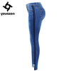 2138 New Plus Size Embroidery Jeans With Side Stripes Women`s Stretchy Denim Pants Mom Jean Femme For Women Jeans