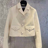 22 Autumn 2 Piece Women Suit White Lapel Long Sleeve Blazer High Waist Single Breasted Skirt Solid Elegent Matching Set