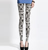 22 High Elastic Design Vintage Graffiti women Leggings Cross Skulls Totem Stripe Star Flag Letters Patterned Print Leggins