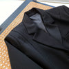 22 Sexy 2 Pieces Blazer Skirt Suit Women Metal Chain Single Breasted Jackets Button Up Skirts Designer Elegent Black Set