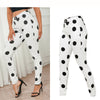 230 Women Jeans Trendy Polka Dot Elastic Slim Fit Streetwear White Zipper Pockets Hip Lifting Female Denim Pencil Pants