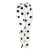 230 Women Jeans Trendy Polka Dot Elastic Slim Fit Streetwear White Zipper Pockets Hip Lifting Female Denim Pencil Pants