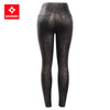 2399 Youaxon Spring Autumn High Waist PU Jeans Women`s Black Golden Crocodile Pattern Stretchy Skinny Pants Trousers For Women