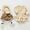 2Pcs Baby Long Sleeve Body Pelele Bodysuits Spring Autumn Floral Print Girl Clothes Romper Overalls Dress With Stand-Up Collar