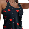 2Pcs/Set Sleeveless Top Set Round Neck Comfortable Summer Slim Splicing Design Drawstring Camisole Set for Home