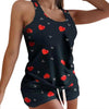 2Pcs/Set Sleeveless Top Set Round Neck Comfortable Summer Slim Splicing Design Drawstring Camisole Set for Home
