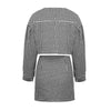 2Pieces Women Houndstooth Skirt Suits Fall Winter Elegant Long Sleeve Single Breasted Jackets High Waist Mini Skirts