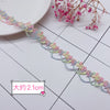 2Yards/2.1cm Narrow Light Gold Silver Lace Trim Applique Trimming  Embroidery Light Gold Lace Ribbon for Wedding Dresses