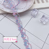 2Yards/2.1cm Narrow Light Gold Silver Lace Trim Applique Trimming  Embroidery Light Gold Lace Ribbon for Wedding Dresses