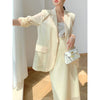 2pcs/Set Office Lady Outfits Long Sleeve Sun Protection Thin Blazer Coat Set Women Profession Pencil Skirts Suit Summer Clothes
