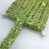 2yards 20mm Elastic Sequins Ribbon Lace Trim Sequin Sewing Fabric Ribbon For Dress Clothes Headdress Bridal Wedding Accessories