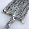 2yards 20mm Elastic Sequins Ribbon Lace Trim Sequin Sewing Fabric Ribbon For Dress Clothes Headdress Bridal Wedding Accessories